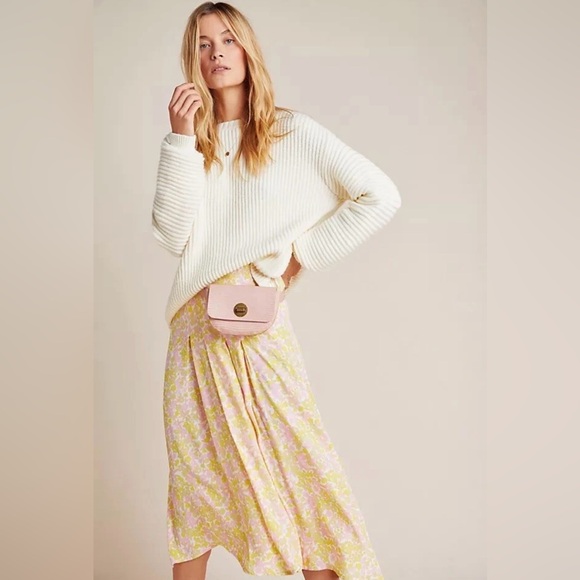 Anthropologie Dresses & Skirts - Anthropologie x Faithfull The Brand Aya Pleated Midi Skirt Cuesta 10